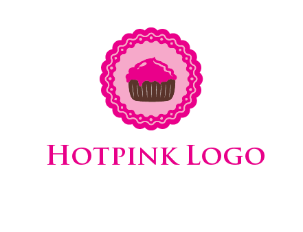 cupcake logo in circle