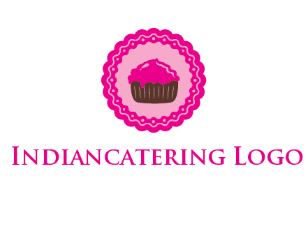 cupcake logo in circle