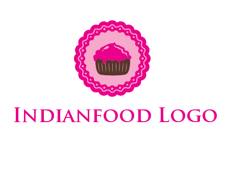 cupcake logo in circle