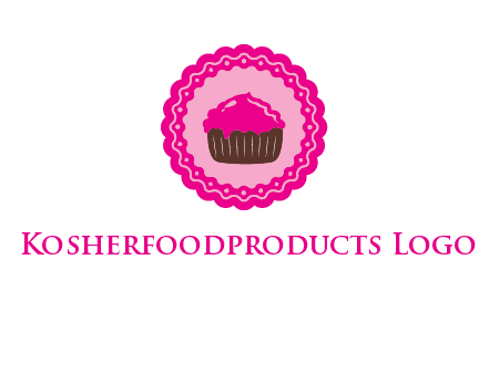 cupcake logo in circle