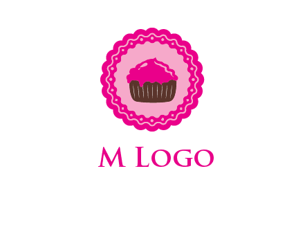 cupcake logo in circle