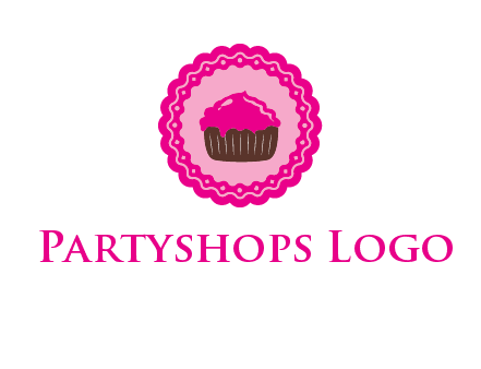 cupcake logo in circle