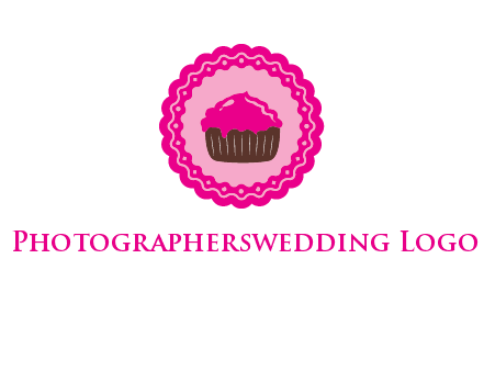 cupcake logo in circle