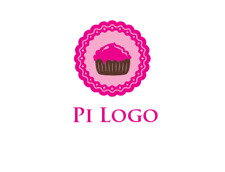 cupcake logo in circle