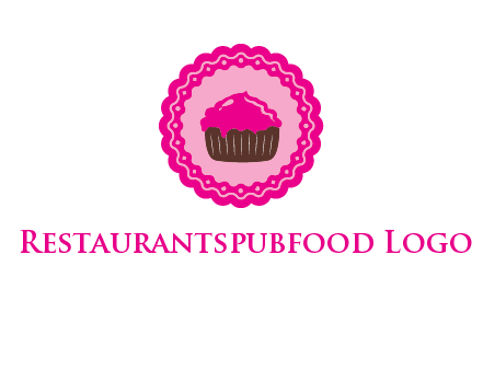 cupcake logo in circle