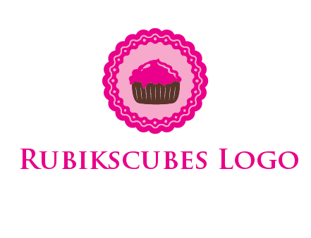 cupcake logo in circle