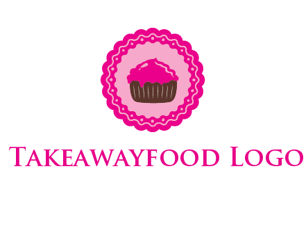 cupcake logo in circle