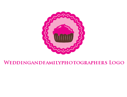 cupcake logo in circle