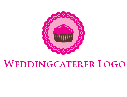 cupcake logo in circle