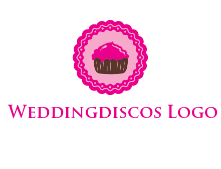 cupcake logo in circle