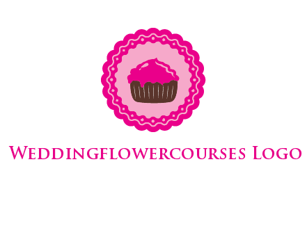 cupcake logo in circle