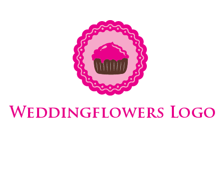 cupcake logo in circle