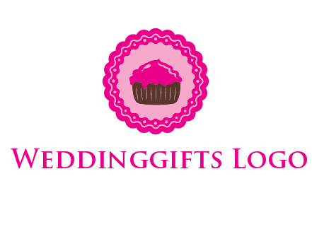 cupcake logo in circle