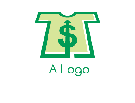 tshirt icon with dollar sign