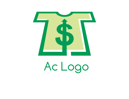 tshirt icon with dollar sign