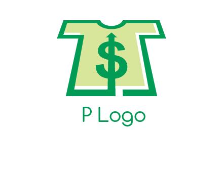 tshirt icon with dollar sign