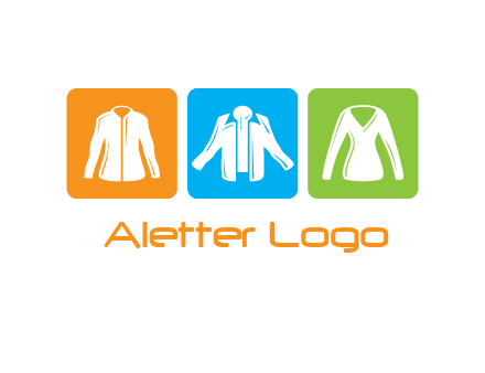 Fashion logo with clothing icons