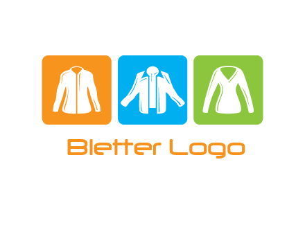 Fashion logo with clothing icons