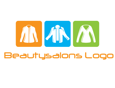 Fashion logo with clothing icons