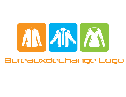 Fashion logo with clothing icons