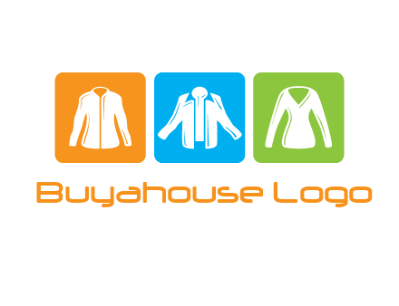 Fashion logo with clothing icons