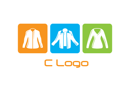 Fashion logo with clothing icons