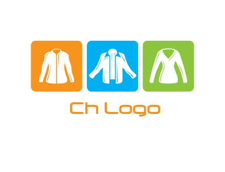 Fashion logo with clothing icons