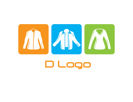 Fashion logo with clothing icons