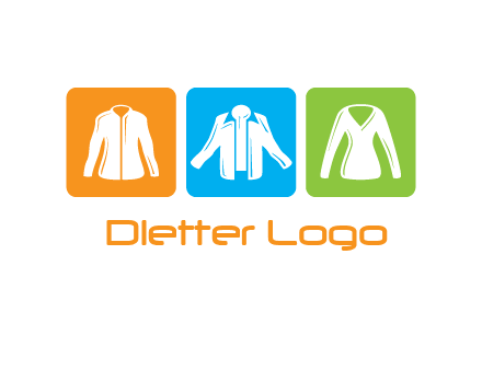 Fashion logo with clothing icons