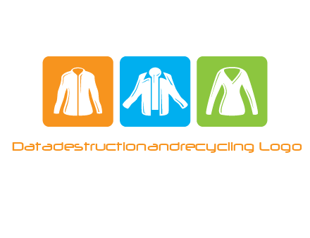 Fashion logo with clothing icons