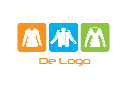 Fashion logo with clothing icons