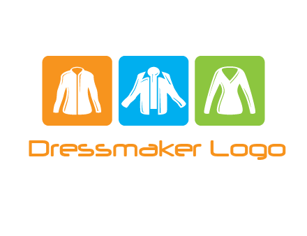 Fashion logo with clothing icons