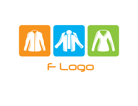 Fashion logo with clothing icons