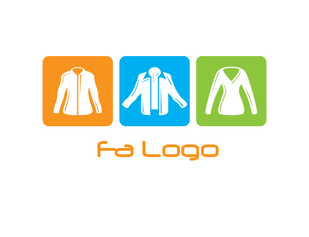 Fashion logo with clothing icons