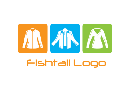 Fashion logo with clothing icons