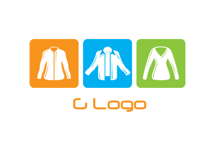 Fashion logo with clothing icons