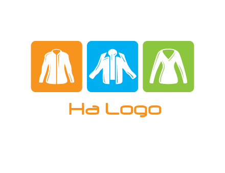 Fashion logo with clothing icons