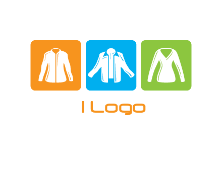 Fashion logo with clothing icons