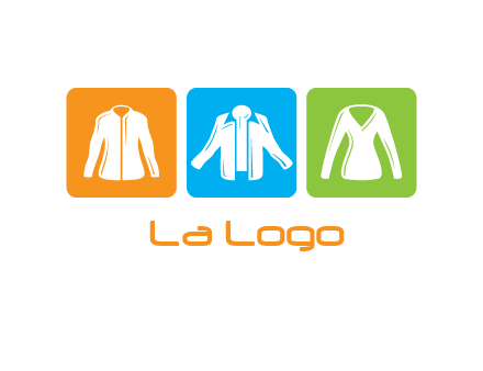 Fashion logo with clothing icons