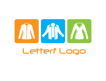 Fashion logo with clothing icons