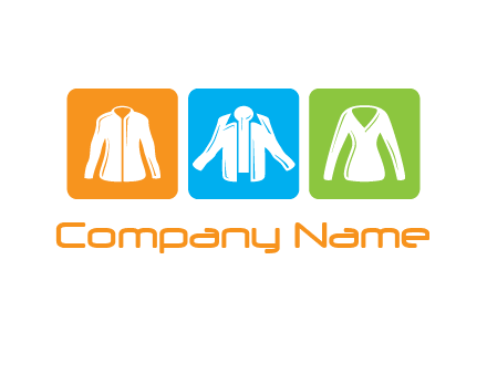 Fashion logo with clothing icons