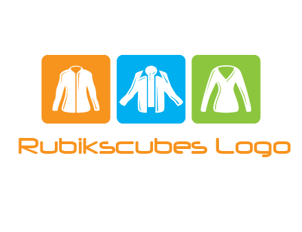 Fashion logo with clothing icons