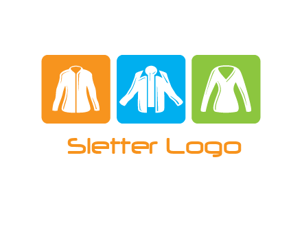 Fashion logo with clothing icons