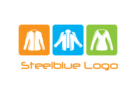 Fashion logo with clothing icons