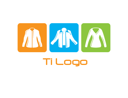 Fashion logo with clothing icons