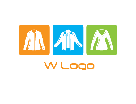 Fashion logo with clothing icons