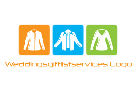 Fashion logo with clothing icons