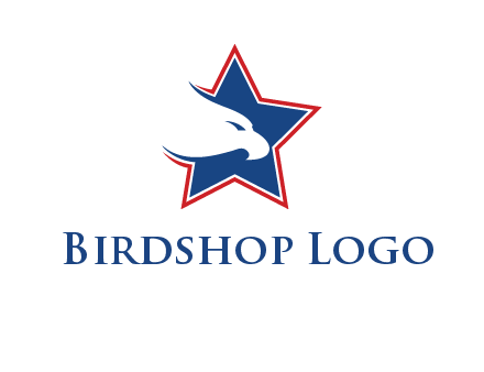 eagle head in star logo