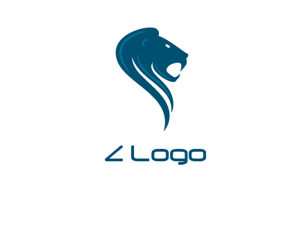 side face of lion logo