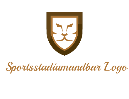 lion face in shield logo